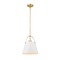 Z-Lite Z-Studio 1 Light Pendant, Matte White & Heritage Brass 726P-MW+HBR - alternate 1